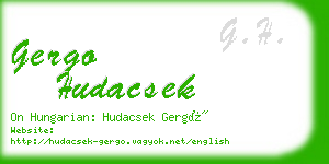 gergo hudacsek business card